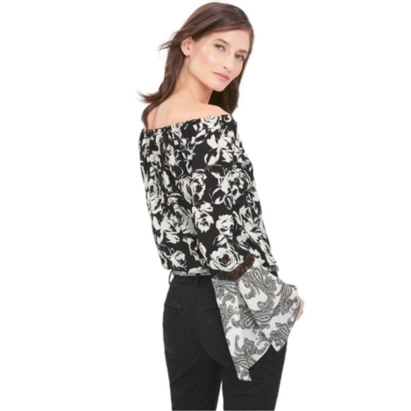 White House Black Market Tops - White House Black Market Blouse w/Flared Sleeve Small